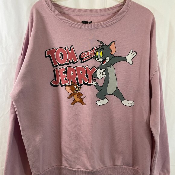 Tom and Jerry Pink Long Sleeve Pullover Sweatshirt EUC Women's Size XXL - Picture 10 of 12